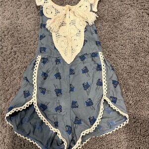 Brass Razoo Horse Romper EUC